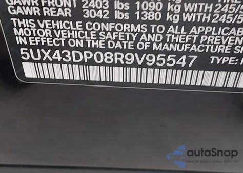 2024 BMW X3 Sdrive30I from USA, damaged, VIN 5UX43DP08R9V95547